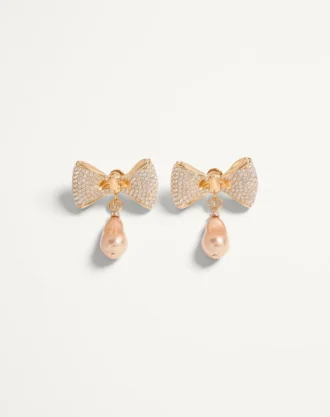 Cercei San Fin din metal cu cristale Swarovski® și perle