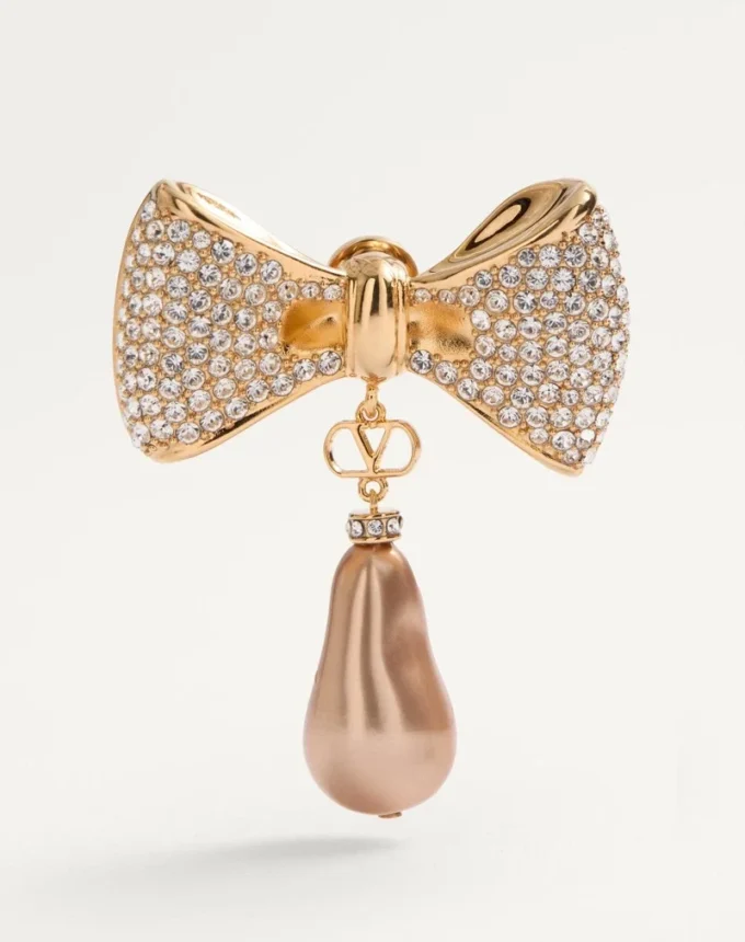 Cercei San Fin din metal cu cristale Swarovski® și perle