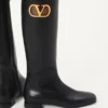 Cizme din piele de capră cu logo Vlogo 20 mm Cizme din piele de capră cu logo Vlogo 20 mm