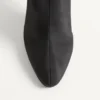 Cizme Hotty din țesătură shantung cu pene 100 mm Cizme Hotty din țesătură shantung cu pene 100 mm