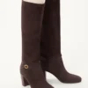 Cizme Pattie din piele cruste 75 mm Cizme Pattie din piele cruste 75 mm