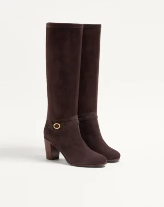 Cizme Pattie din piele cruste 75 mm