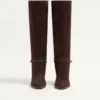 Cizme Pattie din piele cruste 75 mm Cizme Pattie din piele cruste 75 mm