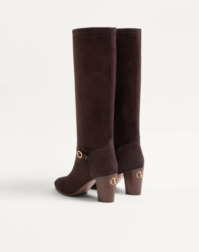 Cizme Pattie din piele cruste 75 mm Cizme Pattie din piele cruste 75 mm