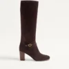 Cizme Pattie din piele cruste 75 mm Cizme Pattie din piele cruste 75 mm