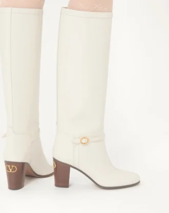 Cizme Pattie din piele de vițel 75 mm