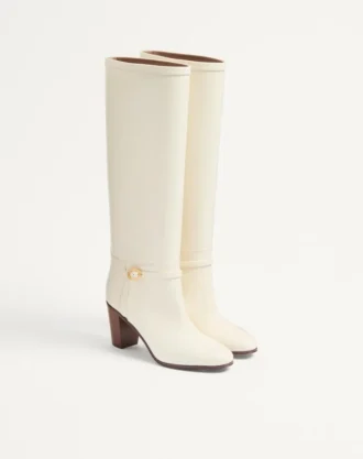 Cizme Pattie din piele de vițel 75 mm