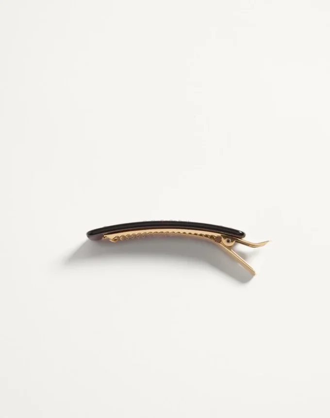 Clip pentru păr cu sigla Vlogo din rășină, metal și cristale Swarovski® Clip pentru păr cu sigla Vlogo din rășină, metal și cristale Swarovski®