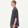 Cămașă de bowling din twill de mătase cu imprimeu Opticool