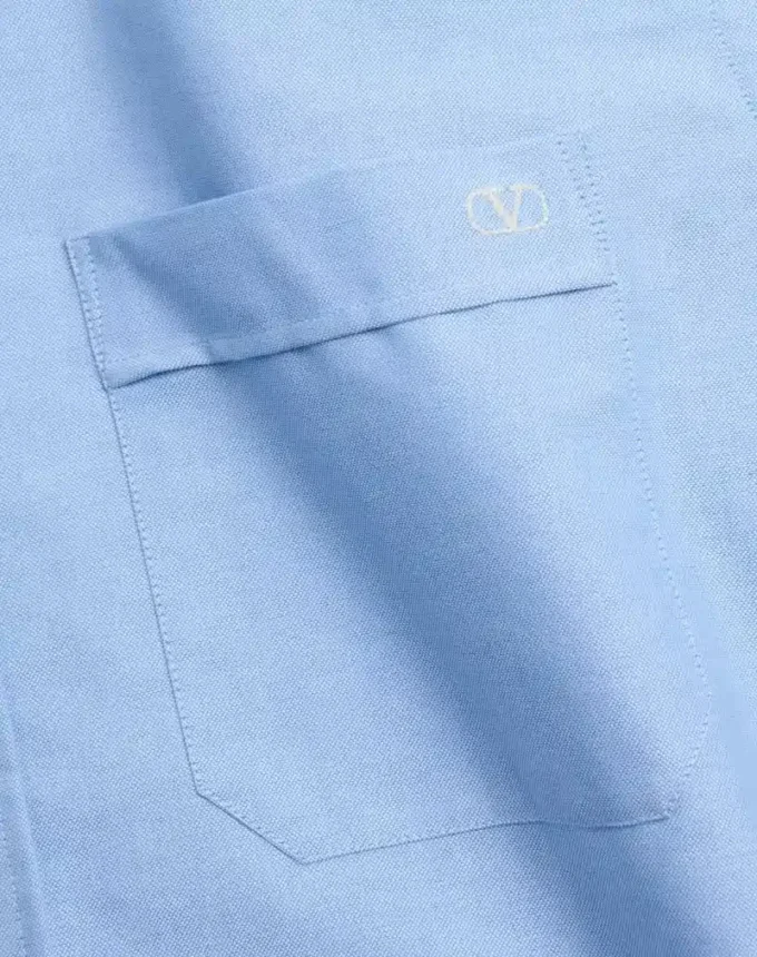 Cămașă din bumbac brodată cu logo Cămașă din bumbac brodată cu logo