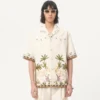 Cămașă din bumbac cu broderie florală