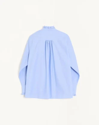 Cămașă din bumbac cu plastron și volane