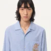 Cămașă din bumbac Oxford cu broderie florală Cămașă din bumbac Oxford cu broderie florală