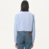 Cămașă din bumbac Oxford cu broderie florală Cămașă din bumbac Oxford cu broderie florală