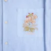 Cămașă din bumbac Oxford cu broderie florală Cămașă din bumbac Oxford cu broderie florală