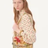 Cămașă din crep de Chine cu imprimeu Cherryfic