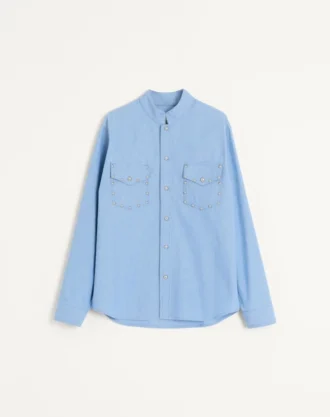 Cămașă din denim cu cabochoane