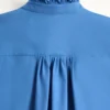 Cămașă din poplin de bumbac cu plastron și volane