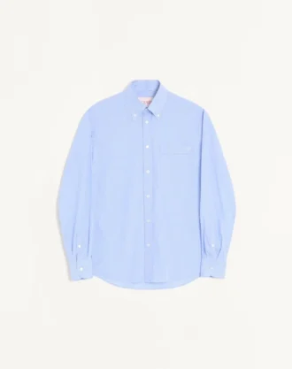Cămașă din poplin de bumbac Valentino cu broderie VLogo