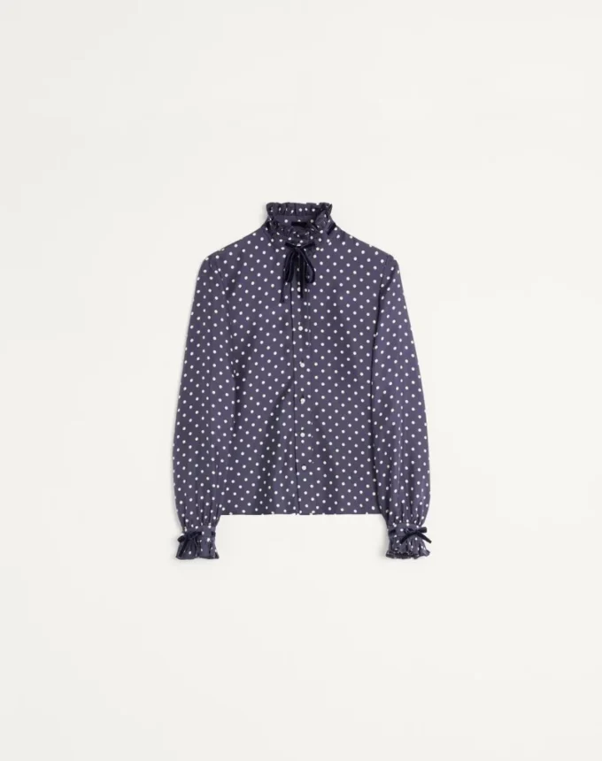 Cămașă din twill cu imprimeu Plus De Pois Cămașă din twill cu imprimeu Plus De Pois