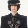 Cămașă Valentino din șifon de mătase și lurex