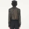 Cămașă Valentino din șifon de mătase și lurex