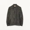 Cămașă Valentino din șifon de mătase și lurex