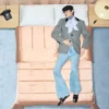 Cămașă Valentino din poplin de bumbac cu guler eșarfă și broderie VLogo