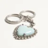 Coeur Hyperbole Bag Charm With Key Chain din metal, material sintetic și cristale