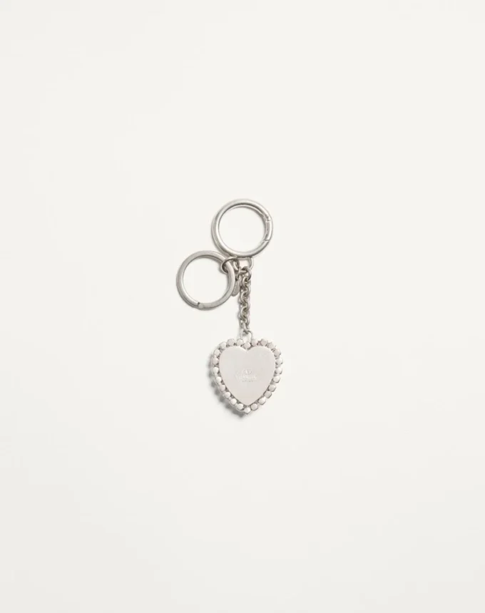 Coeur Hyperbole Bag Charm With Key Chain din metal, material sintetic și cristale