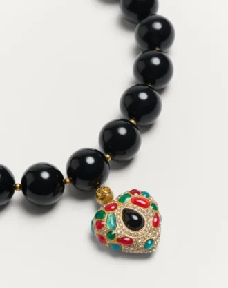 Colier Coeur Royal din metal, rășină, email și cristale Swarovski®