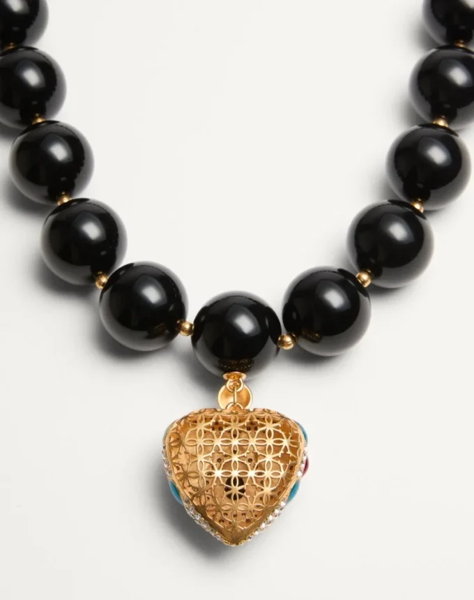Colier Coeur Royal din metal, rășină, email și cristale Swarovski®
