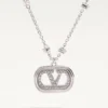 Colier metalic Vlogo Signature cu perle și cristale Swarovski®