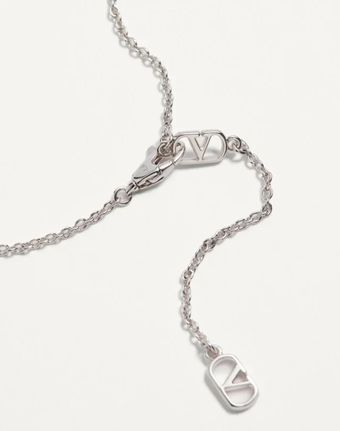 Colier metalic Vlogo Signature cu perle și cristale Swarovski®