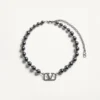 Colier metalic Vlogo Signature cu perle Swarovski®