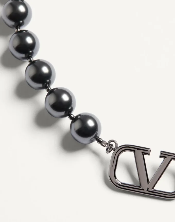 Colier metalic Vlogo Signature cu perle Swarovski®