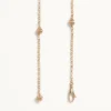Colier VLogo Signature din metal, perle și cristale Swarovski®