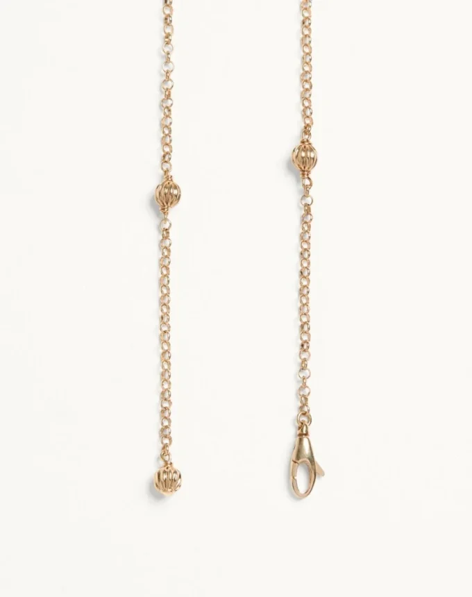 Colier VLogo Signature din metal, perle și cristale Swarovski®