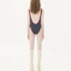 Costum de baie din lycra cu imprimeu Cherryfic Costum de baie din lycra cu imprimeu Cherryfic