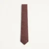 Cravată din bumbac jacquard Valentie cu model Chamber și detaliu VLogo Signature Cravată din bumbac jacquard Valentie cu model Chamber și detaliu VLogo Signature