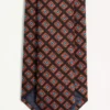 Cravată din bumbac jacquard Valentie cu model Chamber și detaliu VLogo Signature Cravată din bumbac jacquard Valentie cu model Chamber și detaliu VLogo Signature