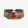 Curea din piele cu broderie cu motiv floral 95 mm Curea din piele cu broderie cu motiv floral 95 mm