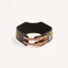 Curea din piele cu broderie cu motiv floral 95 mm Curea din piele cu broderie cu motiv floral 95 mm