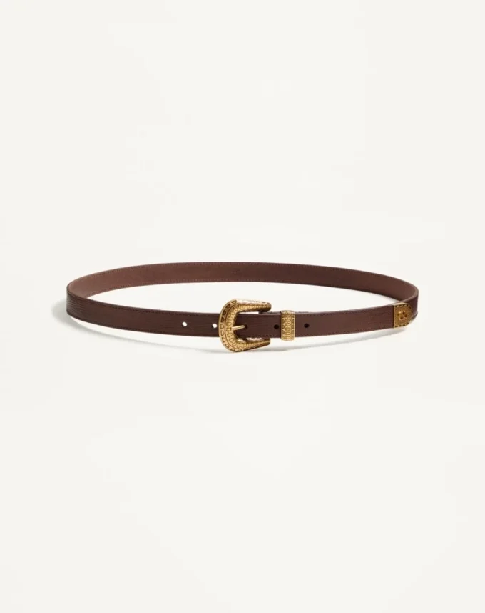 Curea din piele de vițel cu logo Vlogo 20 mm Curea din piele de vițel cu logo Vlogo 20 mm