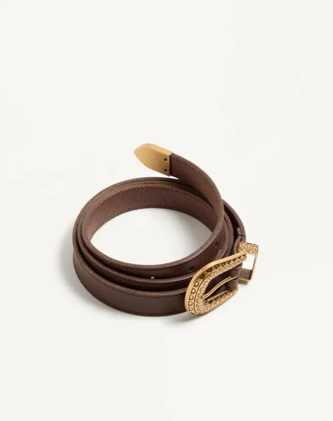 Curea din piele de vițel cu logo Vlogo 20 mm Curea din piele de vițel cu logo Vlogo 20 mm