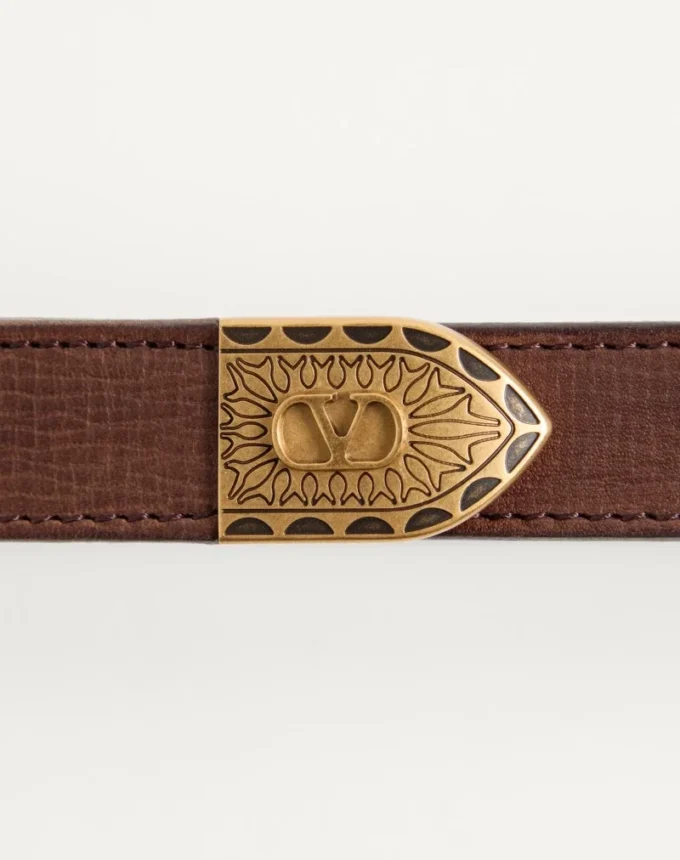 Curea din piele de vițel cu logo Vlogo 20 mm Curea din piele de vițel cu logo Vlogo 20 mm
