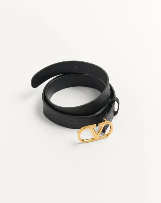 Curea din piele de vițel VLogo Signature 30 mm Curea din piele de vițel VLogo Signature 30 mm