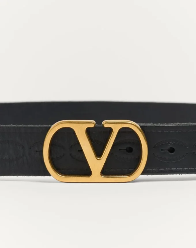 Curea din piele de vițel VLogo Signature 30 mm Curea din piele de vițel VLogo Signature 30 mm