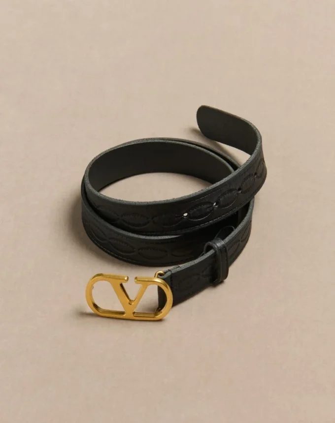 Curea din piele de vițel VLogo Signature 30 mm Curea din piele de vițel VLogo Signature 30 mm