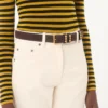Curea Flaneuse din piele de căprioară 30 mm Curea Flaneuse din piele de căprioară 30 mm